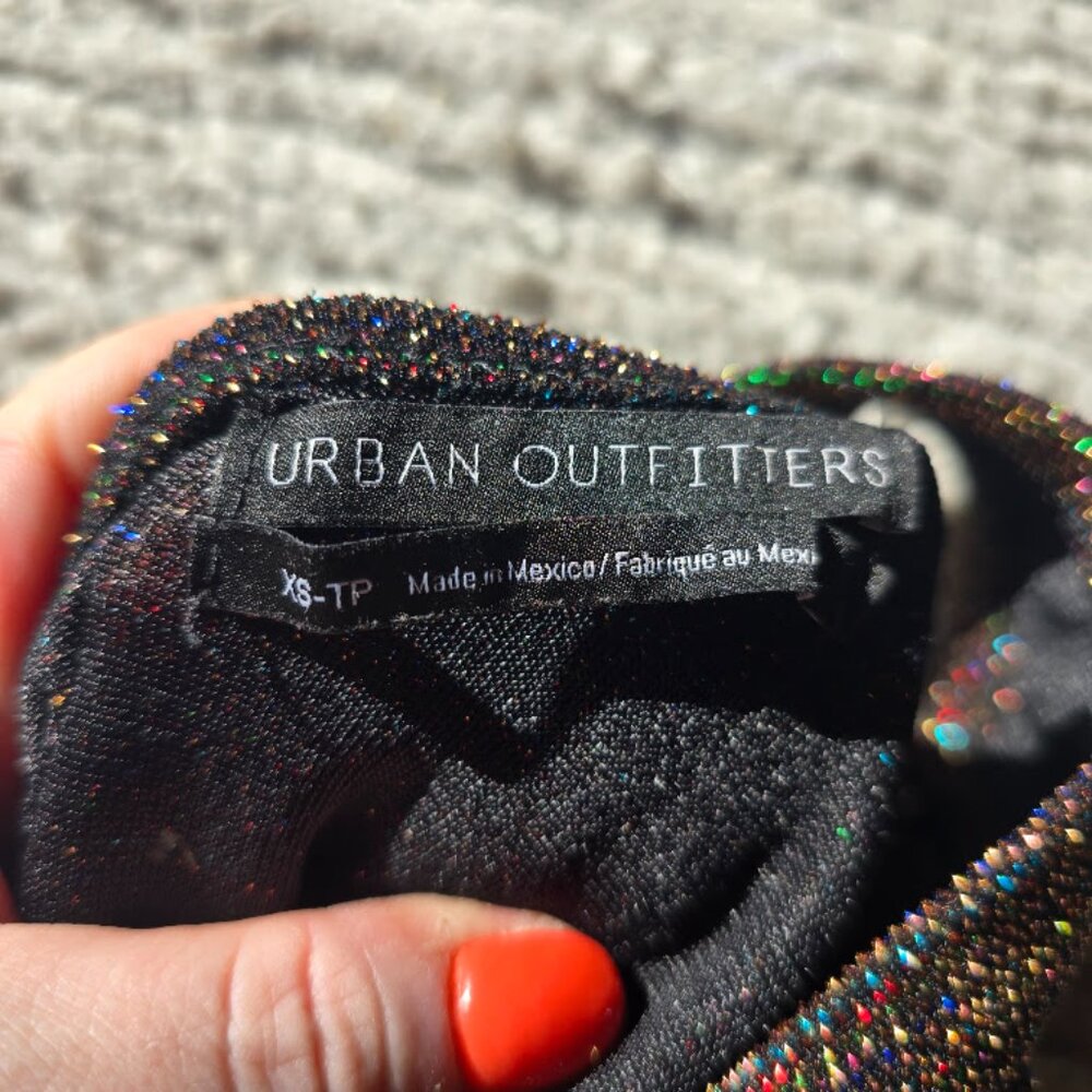Urban Outiftters One Shoulder Sparkly Top, Night Out Ready, Size XS - Picture 5 of 5